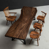 Usatabletops Live Edge Walnut Solid Wood Dinner Table 116.5"L x 35.43"W