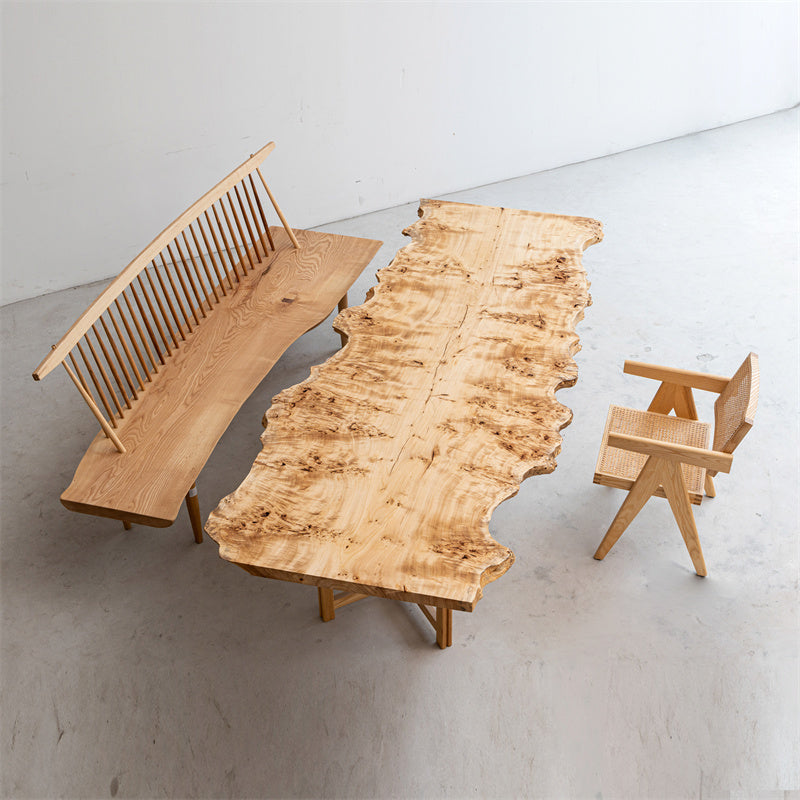 Usatabletops Poplar Solid Wood Dining Table Handmade 41.34"W 102.36"L
