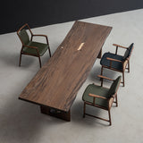 Usatabletops Walnut Dining Table Solid Wood Live Edge Slab 105"L x 35.08"W