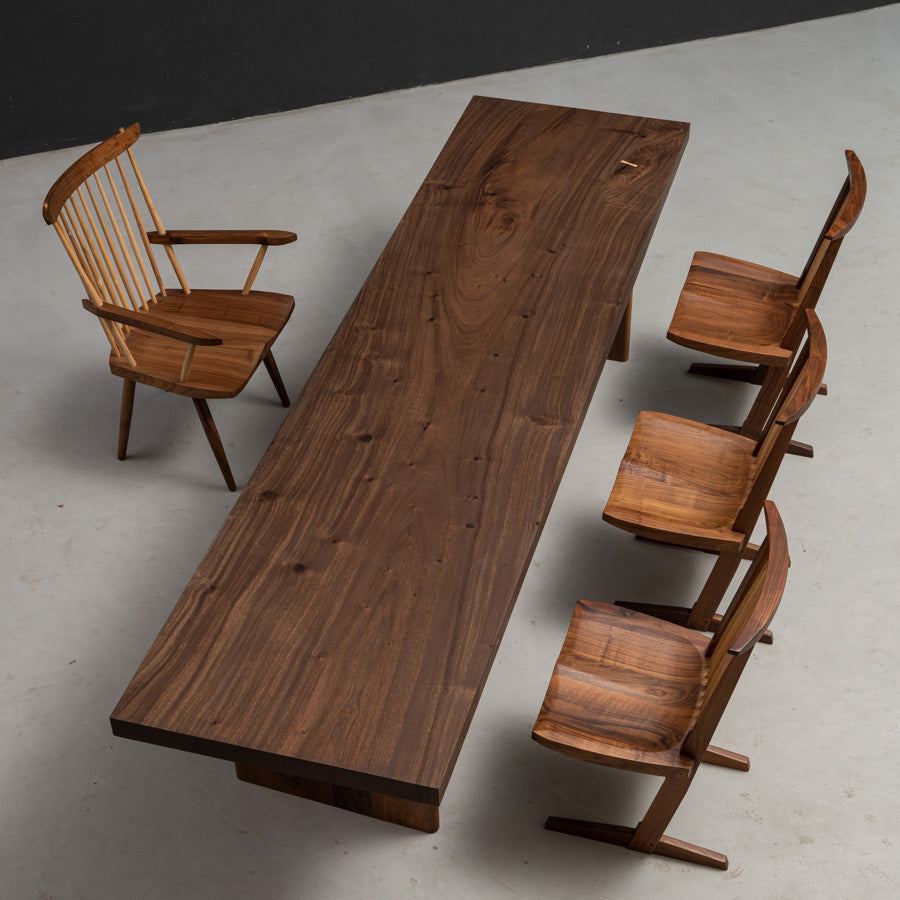 Usatabletops Walnut Solid Wood Live Edge Dinner Table 122"L x 31.5"W