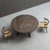 Usatabletops Walnut Wood Round Coffee Table 61.81" Diameter