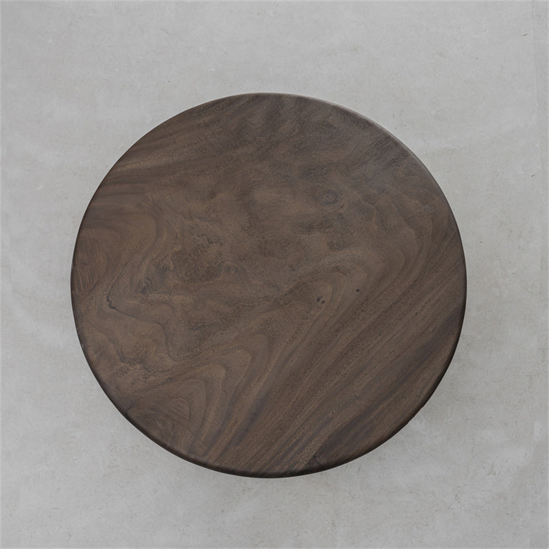 Usatabletops Walnut Wood Round Coffee Table 61.81" Diameter