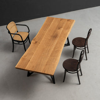 Usatabletops White Oak Wood Dining Table Handmade 33.9"W x 84.7"L