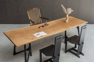 Usatabletops White Oak Wood Table Slab Handmade 37.2"W x 94.5"L