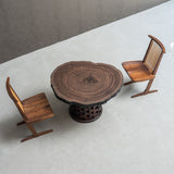 Usatabletops Zebrawood Round Coffee Wood Table 43.7" Diameter