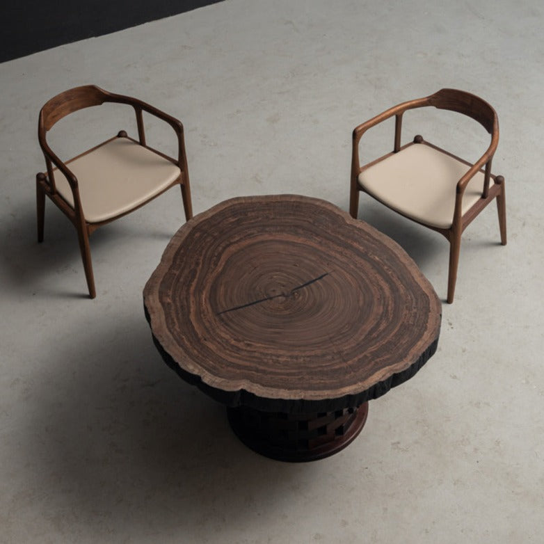 Usatabletops Zebrawood Round Coffee Tables 43.7" Diameter
