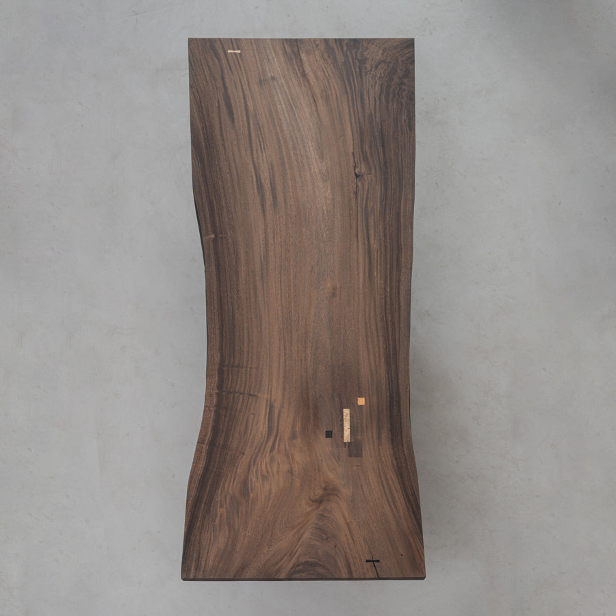 Weave Walnut Solid Wood Live Edge Table 43.39"W x 97.64"L