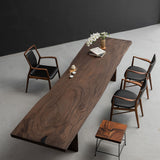 Weave Walnut Wood Handmade Kitchen Table Slab 36.22"Wx135.12"L