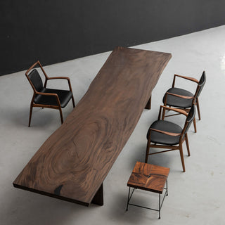 Weave Walnut Wood Handmade Kitchen Table Slab 36.22"Wx135.12"L