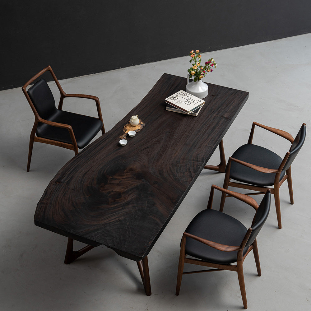 Weave Walnut Wood Live Edge Table 33.86"W x 85.71"L